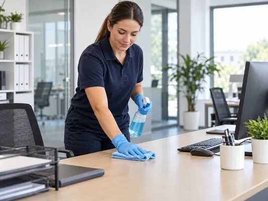 Unterhaltsreinigung in einem gepflegten Büro